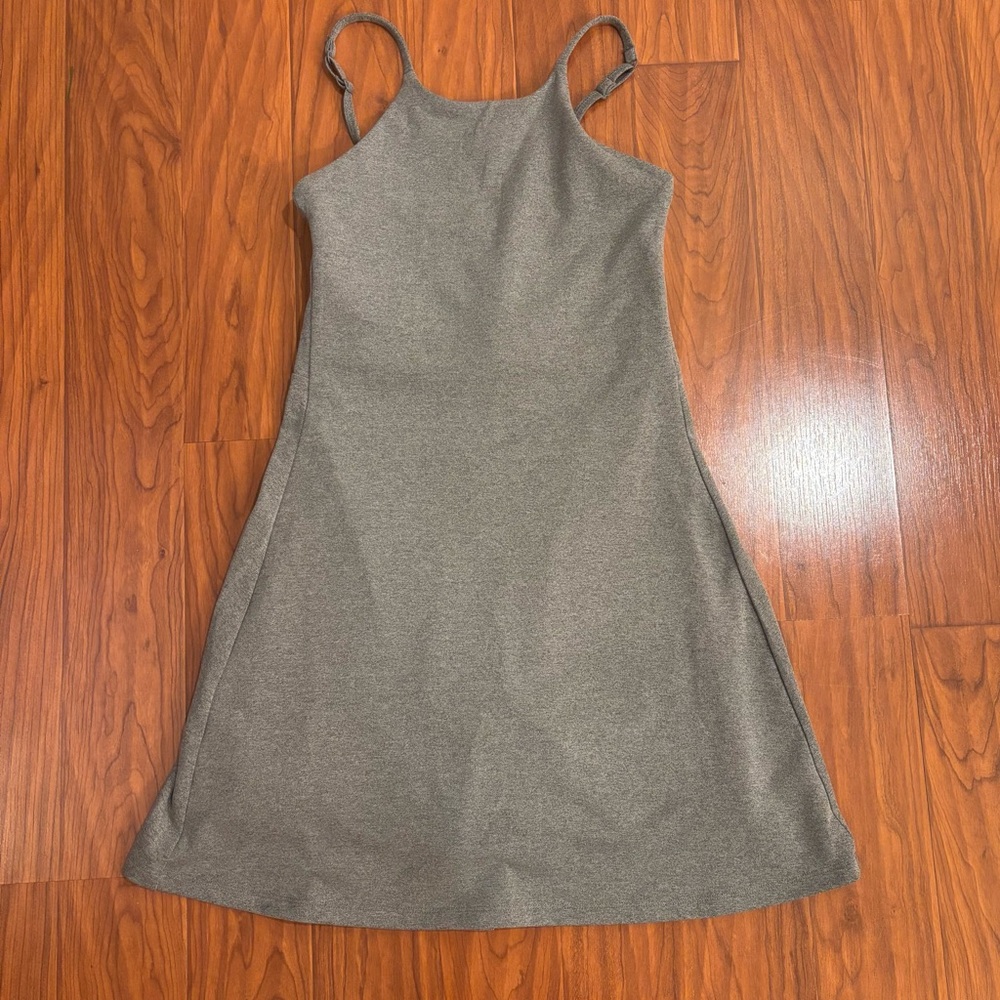 Girlfriend Collective Elsa Athletic Mini Dress Womens Small Heathered Gray